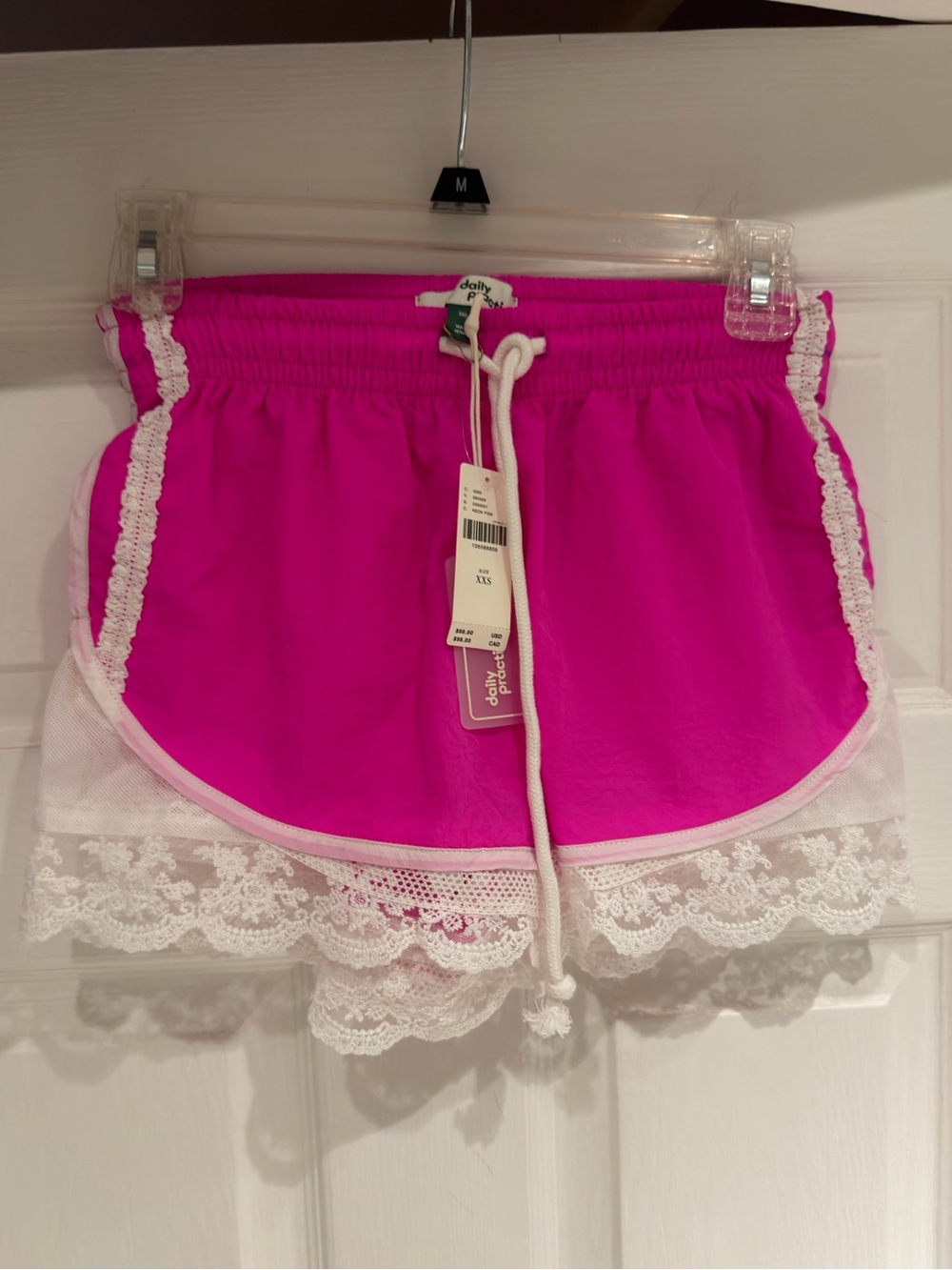 Daily Practice by Anthropologie Take-Two Lace Track Shorts  XXS
